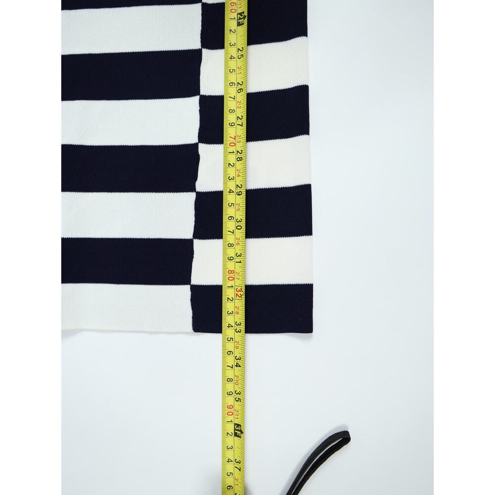 Theory Lasina Dasher Navy Ivory Nautical Stripe Knit Sheath Dress Petite Coastal - Picture 12 of 15